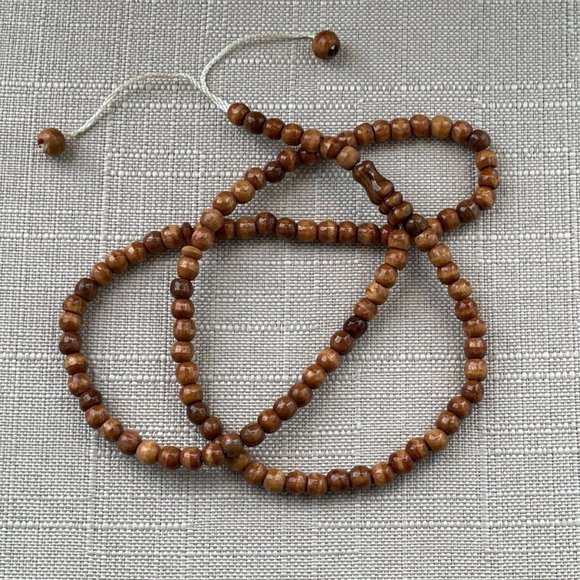 EID Prayer Tasbeeh Brown Real Wood Beads Religious Beads Pray Muslim Beads - Picture 7 of 8